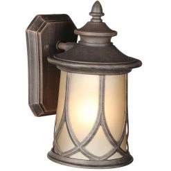 Resort Collection 1-Light Aged Copper 10.9 in. Outdoor Wall Lantern Sconce by Progress Lighting