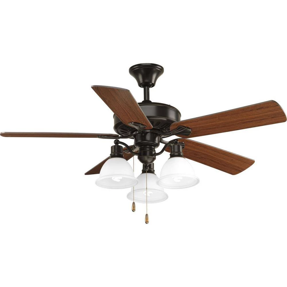 Madison Collection 3-Light Antique Bronze Ceiling Fan Light Kit by Progress Lighting 5 Madison Collection 3-Light Antique Bronze Ceiling Fan Light Kit by Progress Lighting - Image 3