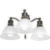 Madison Collection 3-Light Antique Bronze Ceiling Fan Light Kit by Progress Lighting -Progress Lighting Shop antique bronze progress lighting ceiling fan light kits p2623 20wb 64 1000