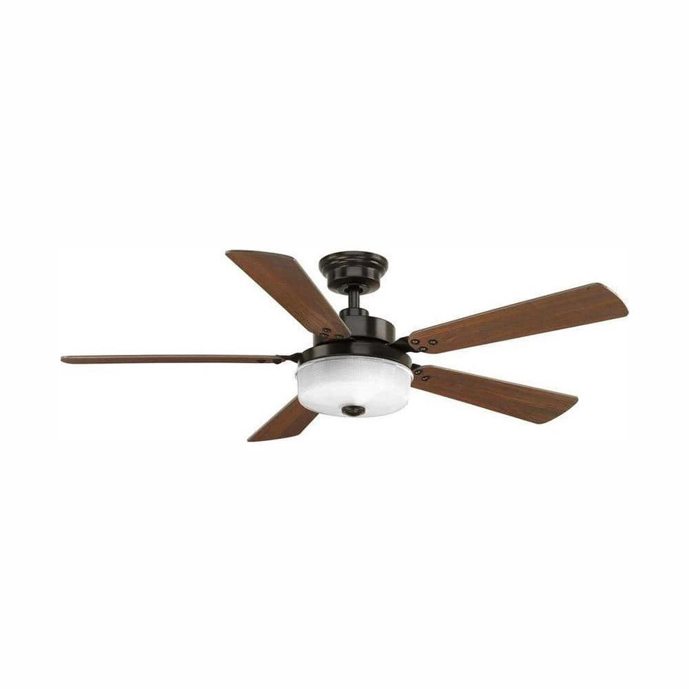 Tempt 54 in. LED Indoor Antique Bronze Ceiling Fan with Light Kit and Remote by Progress Lighting 3 Tempt 54 in. LED Indoor Antique Bronze Ceiling Fan with Light Kit and Remote by Progress Lighting