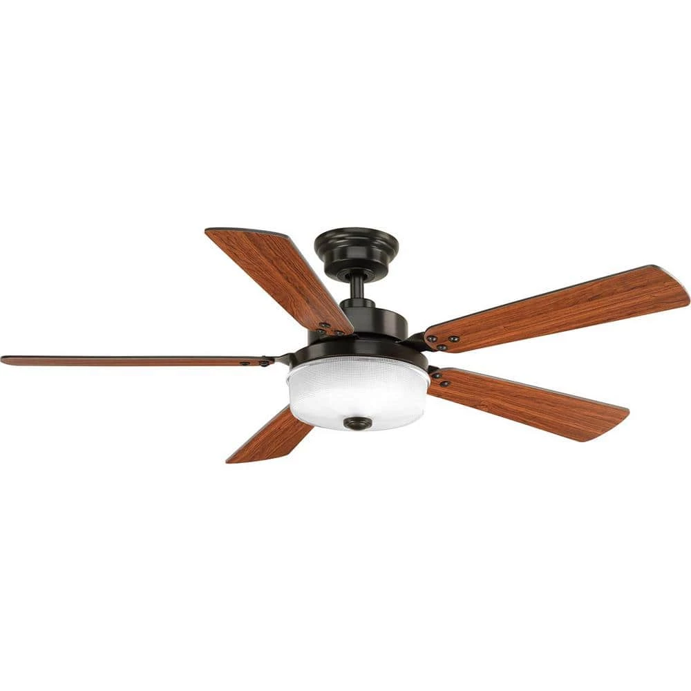 Tempt 54 in. LED Indoor Antique Bronze Ceiling Fan with Light Kit and Remote by Progress Lighting 7 Tempt 54 in. LED Indoor Antique Bronze Ceiling Fan with Light Kit and Remote by Progress Lighting - Image 5
