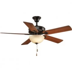 AirPro Collection 52 in. Indoor Antique Bronze Industrial Ceiling Fan by Progress Lighting -Progress Lighting Shop antique bronze progress lighting ceiling fans without lights p2503 20 c3 1000