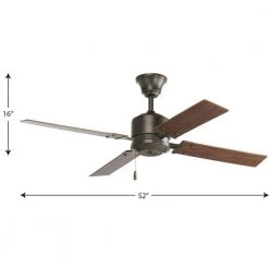 Clifton Heights 52 in. Indoor Antique Bronze Ceiling Fan by Progress Lighting -Progress Lighting Shop antique bronze progress lighting ceiling fans without lights p2531 20 1f 1000