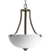 Legend Collection 3-Light Antique Bronze Foyer Pendant with Sculpted Glass by Progress Lighting 2 Legend Collection 3-Light Antique Bronze Foyer Pendant with Sculpted Glass by Progress Lighting -Progress Lighting Shop antique bronze progress lighting chandeliers p3505 20 64 1000