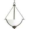 Bravo Collection 3-Light Antique Bronze Chandelier with Etched White Glass by Progress Lighting -Progress Lighting Shop antique bronze progress lighting chandeliers p3912 20w 64 1000