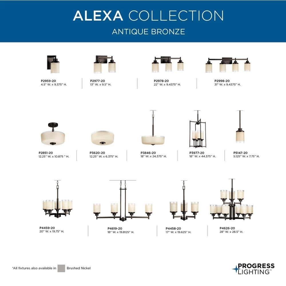 Alexa Collection 4-Light Antique Bronze Foyer Pendant with Etched Umber Linen Glass by Progress Lighting 5 Alexa Collection 4-Light Antique Bronze Foyer Pendant with Etched Umber Linen Glass by Progress Lighting - Image 3