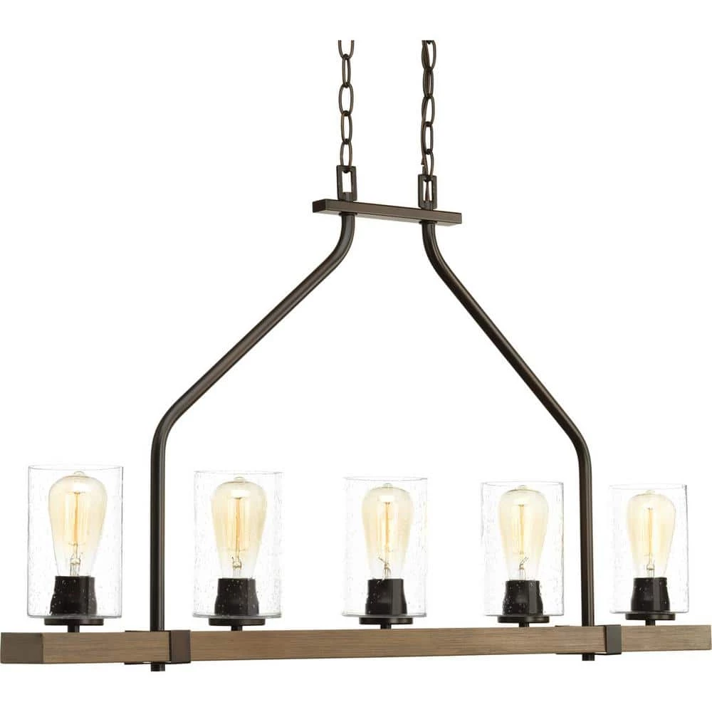 Barnes Mill Collection 5-Light Antique Bronze Chandelier with Shade by Progress Lighting 3 Barnes Mill Collection 5-Light Antique Bronze Chandelier with Shade by Progress Lighting