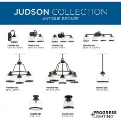 Judson Collection 3-Light Antique Bronze Clear Glass Farmhouse Chandelier Light by Progress Lighting -Progress Lighting Shop antique bronze progress lighting chandeliers p400057 020 4f 1000