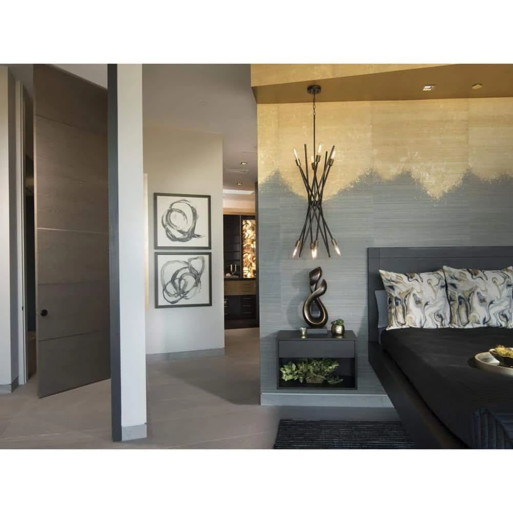 Astra Collection 42-3/8 in. 8-Light Mid-Century Modern Antique Bronze Mid-Century Modern Chandelier Light by Progress Lighting 13 Astra Collection 42-3/8 in. 8-Light Mid-Century Modern Antique Bronze Mid-Century Modern Chandelier Light by Progress Lighting - Image 11