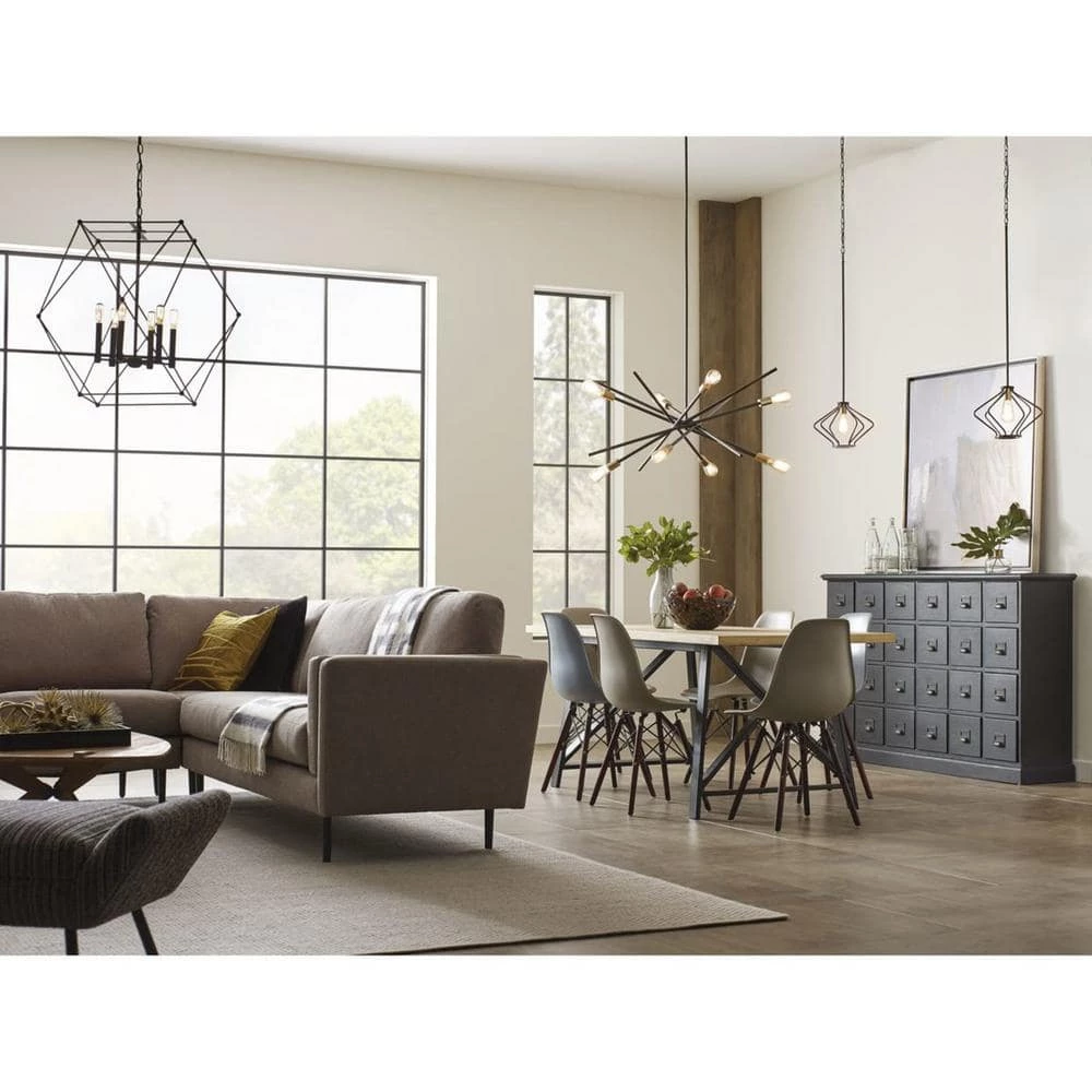 Astra Collection 42-3/8 in. 8-Light Mid-Century Modern Antique Bronze Mid-Century Modern Chandelier Light by Progress Lighting 16 Astra Collection 42-3/8 in. 8-Light Mid-Century Modern Antique Bronze Mid-Century Modern Chandelier Light by Progress Lighting - Image 14