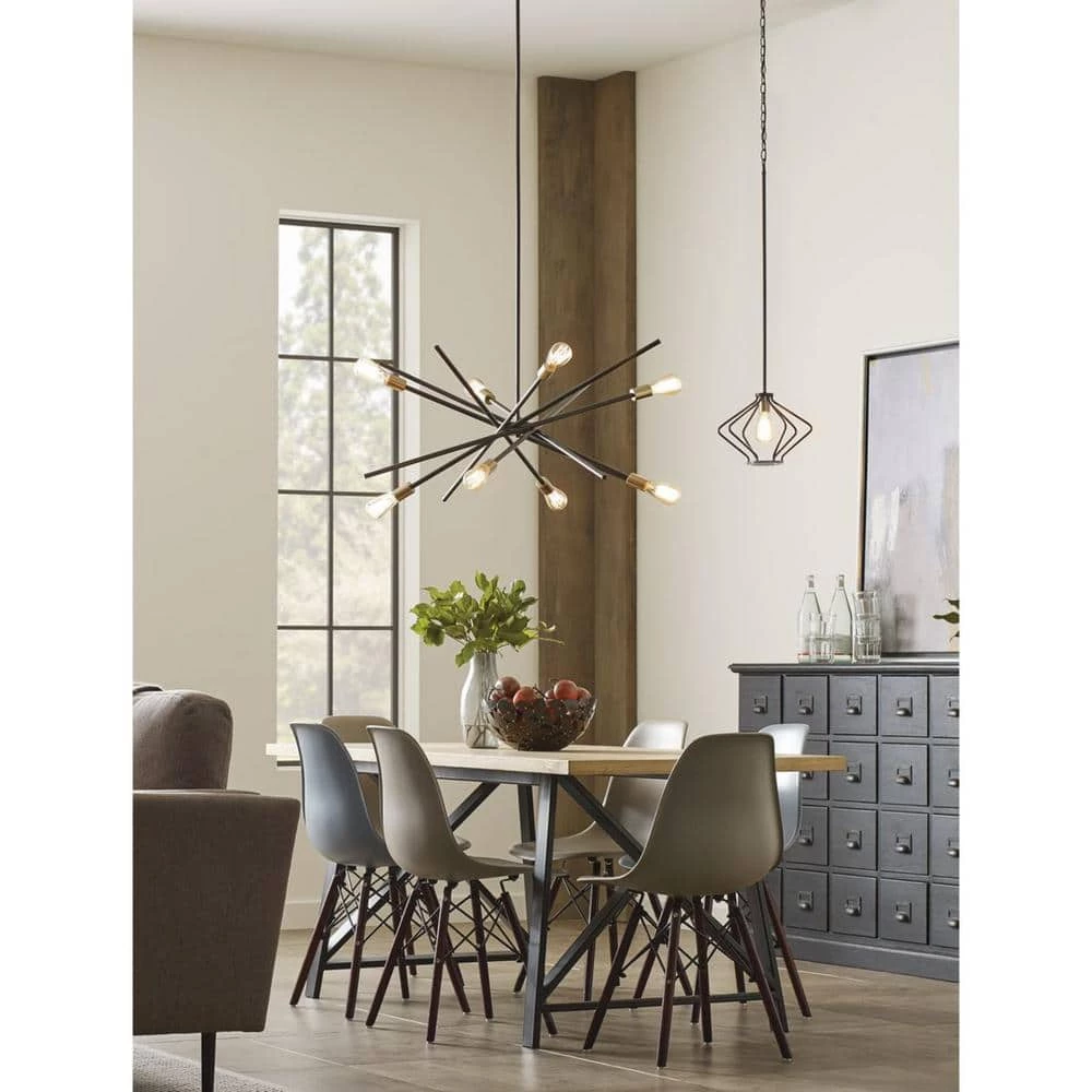 Astra Collection 42-3/8 in. 8-Light Mid-Century Modern Antique Bronze Mid-Century Modern Chandelier Light by Progress Lighting 14 Astra Collection 42-3/8 in. 8-Light Mid-Century Modern Antique Bronze Mid-Century Modern Chandelier Light by Progress Lighting - Image 12