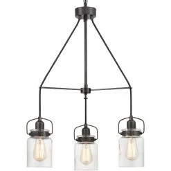 Calhoun Collection 3-Light Antique Bronze Chandelier with Shade by Progress Lighting -Progress Lighting Shop antique bronze progress lighting chandeliers p400132 020 4f 1000