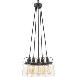 Calhoun Collection 5-Light Antique Bronze Chandelier with Shade by Progress Lighting