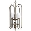 Revive Collection 4-Light Antique Bronze Foyer Pendant with Etched Fluted Glass by Progress Lighting -Progress Lighting Shop antique bronze progress lighting chandeliers p4227 20 64 1000