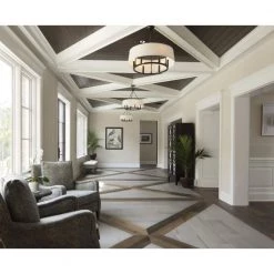 Cherish Collection 6-Light Antique Bronze White Linen Shade Coastal Chandelier Light by Progress Lighting -Progress Lighting Shop antique bronze progress lighting chandeliers p4618 20 4f 1000