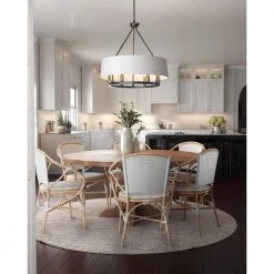 Cherish Collection 6-Light Antique Bronze White Linen Shade Coastal Chandelier Light by Progress Lighting -Progress Lighting Shop antique bronze progress lighting chandeliers p4618 20 c3 1000