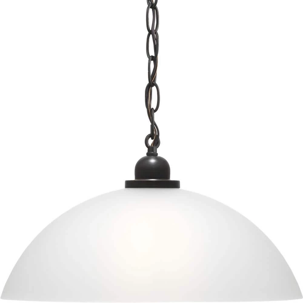 Classic 1-Light Antique Bronze Pendant by Progress Lighting 3 Classic 1-Light Antique Bronze Pendant by Progress Lighting