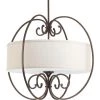 Overbrook Collection 4-Light Antique Bronze Large Pendant with Natural Linen Shade by Progress Lighting 2 Overbrook Collection 4-Light Antique Bronze Large Pendant with Natural Linen Shade by Progress Lighting -Progress Lighting Shop antique bronze progress lighting chandeliers p5336 20 64 1000
