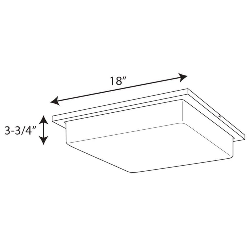 18 in. Transit Collection 3-Light Antique Bronze Integrated LED Flush Mount by Progress Lighting 7 18 in. Transit Collection 3-Light Antique Bronze Integrated LED Flush Mount by Progress Lighting - Image 5