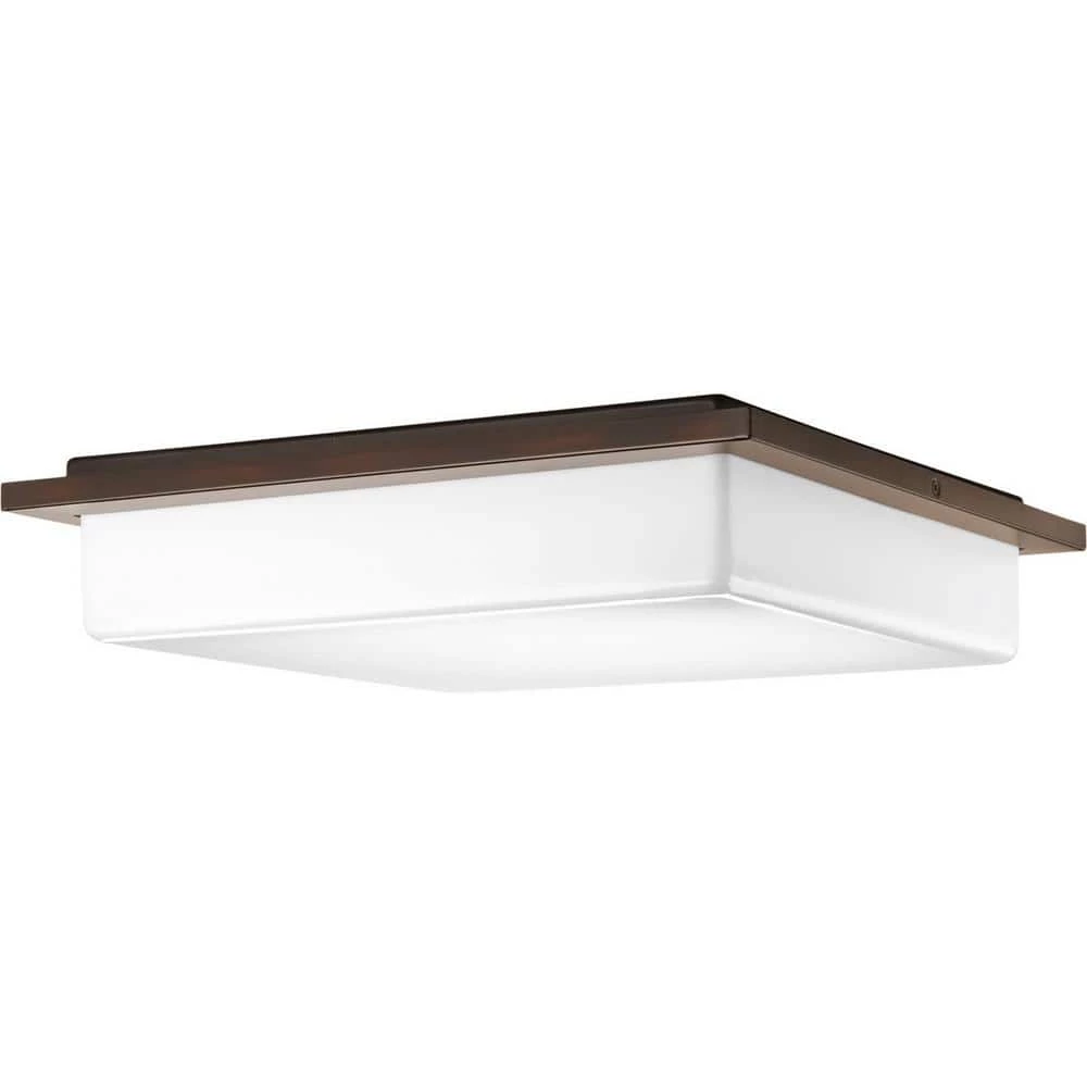 18 in. Transit Collection 3-Light Antique Bronze Integrated LED Flush Mount by Progress Lighting 4 18 in. Transit Collection 3-Light Antique Bronze Integrated LED Flush Mount by Progress Lighting - Image 2