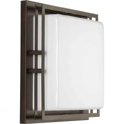 11 in. Helm Collection 1-Light Antique Bronze LED Flush Mount by Progress Lighting -Progress Lighting Shop antique bronze progress lighting flush mount lights p3447 2030k9 40 1000