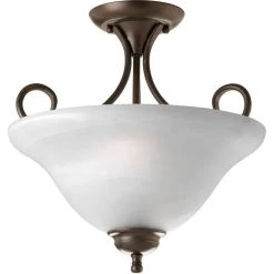 2-Light Antique Bronze Semi-Flush Mount by Progress Lighting