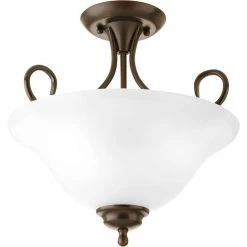 2-Light Antique Bronze Semi-Flush Mount by Progress Lighting
