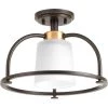 West Village Collection 1-Light Antique Bronze Semi-Flush Mount by Progress Lighting -Progress Lighting Shop antique bronze progress lighting flush mount lights p350032 020 64 1000