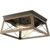 Briarwood Collection 2-Light Antique Bronze Kitchen Farmhouse Ceiling Light Flush Mount with Painted Wood Oak Frame by Progress Lighting -Progress Lighting Shop antique bronze progress lighting flush mount lights p350039 020 64 1000