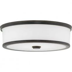 Bezel LED Collection 1-Light Antique Bronze Integrated LED Flush Mount by Progress Lighting