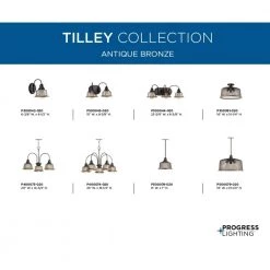 Tilley Collection 3-Light Antique Bronze Semi-Flush Mount by Progress Lighting -Progress Lighting Shop antique bronze progress lighting flush mount lights p350091 020 76 1000