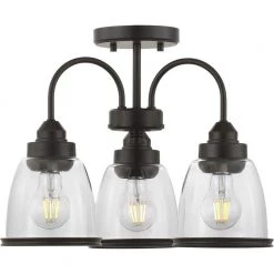 Saluda 3-Light Antique Bronze Semi-Flush Mount by Progress Lighting -Progress Lighting Shop antique bronze progress lighting flush mount lights p350109 020 4f 1000