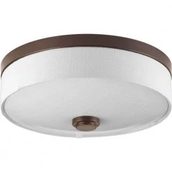 10 in. Weaver Collection 1-Light Antique Bronze Integrated LED Flush Mount by Progress Lighting