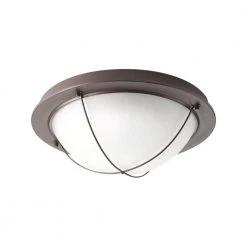 14 in. Portal Collection 1-Light Antique Bronze Integrated LED Flush Mount by Progress Lighting