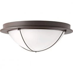 14 in. Portal Collection 1-Light Antique Bronze Integrated LED Flush Mount by Progress Lighting -Progress Lighting Shop antique bronze progress lighting flush mount lights p3659 2030k9 c3 1000