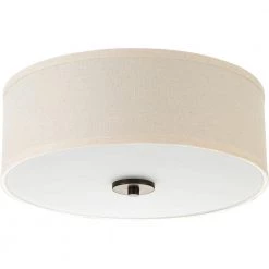 Inspire Collection 13 in. Antique Bronze Integrated LED Transitional Bedroom Ceiling Light Drum Flush Mount by Progress Lighting