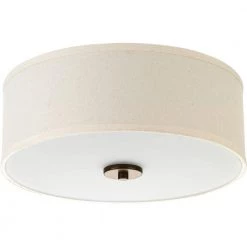 Inspire Collection 13 in. 2-Light Antique Bronze Kitchen Transitional Ceiling Light Drum Flush Mount by Progress Lighting