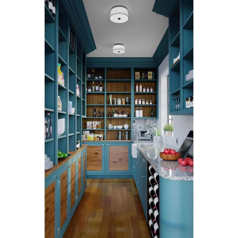 Arden Collection 2-Light Antique Bronze Flush Mount with Linen Shade by Progress Lighting 6 Arden Collection 2-Light Antique Bronze Flush Mount with Linen Shade by Progress Lighting - Image 4