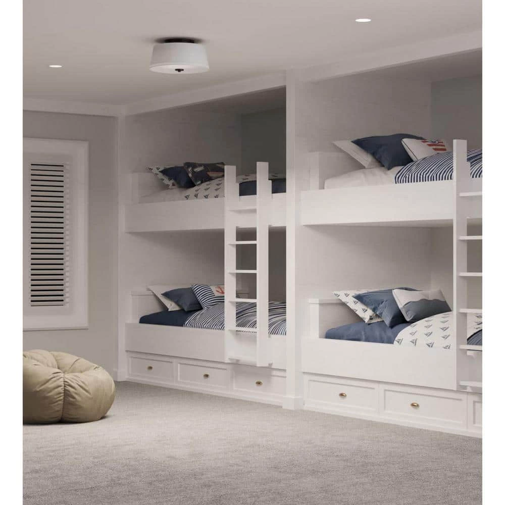 Arden Collection 2-Light Antique Bronze Flush Mount with Linen Shade by Progress Lighting 5 Arden Collection 2-Light Antique Bronze Flush Mount with Linen Shade by Progress Lighting - Image 3