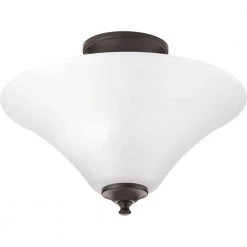 Joy Collection 2-Light Antique Bronze Semi-Flush Mount by Progress Lighting