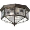 4-Light Antique Bronze Clear Beveled Glass Traditional Indoor Outdoor 9-3/4" Flush Mount Light by Progress Lighting -Progress Lighting Shop antique bronze progress lighting flush mount lights p5789 20 64 1000