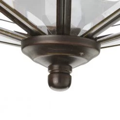 4-Light Antique Bronze Clear Beveled Glass Traditional Indoor Outdoor 9-3/4" Flush Mount Light by Progress Lighting -Progress Lighting Shop antique bronze progress lighting flush mount lights p5789 20 fa 1000