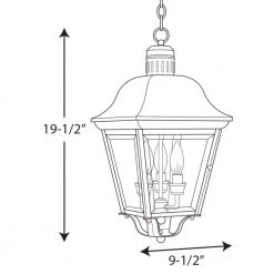 Andover Collection 3-Light Antique Bronze Clear Beveled Glass Farmhouse Outdoor Hanging Lantern Light by Progress Lighting -Progress Lighting Shop antique bronze progress lighting outdoor chandeliers p5587 20 31 1000
