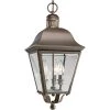 Andover Collection 3-Light Antique Bronze Clear Beveled Glass Farmhouse Outdoor Hanging Lantern Light by Progress Lighting -Progress Lighting Shop antique bronze progress lighting outdoor chandeliers p5587 20 64 1000