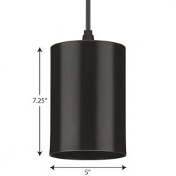 Cylinder Collection 5 in. 1-Light Antique Bronze LED Modern Outdoor Pendant Hanging Light by Progress Lighting -Progress Lighting Shop antique bronze progress lighting outdoor pendant lights p550099 020 30 44 1000