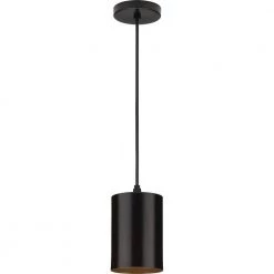 Cylinder Collection 5 in. 1-Light Antique Bronze LED Modern Outdoor Pendant Hanging Light by Progress Lighting -Progress Lighting Shop antique bronze progress lighting outdoor pendant lights p550099 020 30 c3 1000