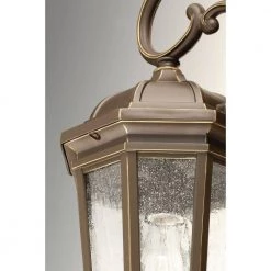 Verdae Collection 1-Light Antique Bronze Clear Seeded Glass New Traditional Outdoor Medium Wall Lantern Light by Progress Lighting -Progress Lighting Shop antique bronze progress lighting outdoor sconces p560015 020 66 1000