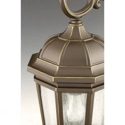 Verdae Collection 1-Light Antique Bronze Clear Seeded Glass New Traditional Outdoor Medium Wall Lantern Light by Progress Lighting -Progress Lighting Shop antique bronze progress lighting outdoor sconces p560015 020 a0 1000