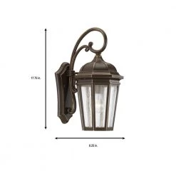 Verdae Collection 1-Light Antique Bronze Clear Seeded Glass New Traditional Outdoor Medium Wall Lantern Light by Progress Lighting -Progress Lighting Shop antique bronze progress lighting outdoor sconces p560015 020 c3 1000