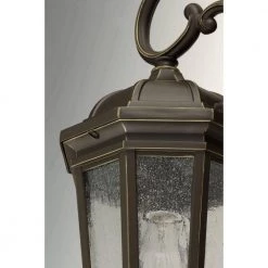 Verdae Collection 1-Light Antique Bronze Clear Seeded Glass New Traditional Outdoor Medium Wall Lantern Light by Progress Lighting -Progress Lighting Shop antique bronze progress lighting outdoor sconces p560015 020 fa 1000